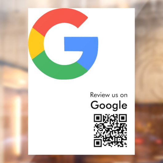 Trendiger moderner Google-Review-QR-Code Fensteraufkleber (Blatt 2)