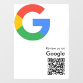 Trendiger moderner Google-Review-QR-Code Fensteraufkleber (Blatt)
