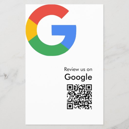 Trendiger moderner Google-Review-QR-Code Flyer (Vorne)
