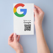 Trendiger moderner Google-Review-QR-Code Flyer (Handgriff)