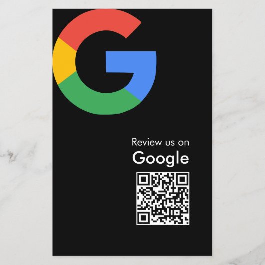 Trendiger moderner Google-Review-QR-Code Flyer (Vorne)