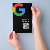 Trendiger moderner Google-Review-QR-Code Flyer (Handgriff)