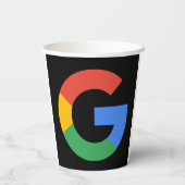 Trendiger moderner Google-Review-QR-Code Pappbecher (Rückseite)