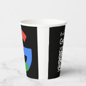 Trendiger moderner Google-Review-QR-Code Pappbecher (Rechts)