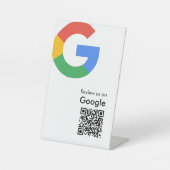 Trendiger moderner Google-Review-QR-Code Sockelschild (Vorderseite)