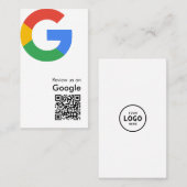 Trendiger moderner Google-Review-QR-Code Visitenkarte (Vorne/Hinten)