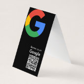 Trendiger moderner Google-Review-QR-Code Visitenkarten (Rückseite)