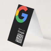 Trendiger moderner Google-Review-QR-Code Visitenkarten (Vorderseite)