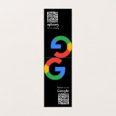 Trendiger moderner Google-Review-QR-Code Visitenkarten (Außenseite Aufgefaltet)
