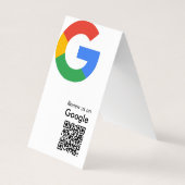 Trendiger moderner Google-Review-QR-Code Visitenkarten (Rückseite)