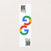 Trendiger moderner Google-Review-QR-Code Visitenkarten (Außenseite Aufgefaltet)