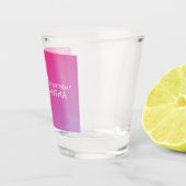 Trendiger moderner knalliger rosa Gradient 21. Geb Schnapsglas (Rechts)