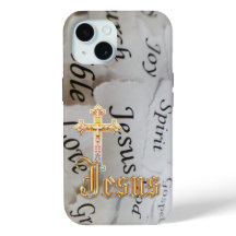 Trendiger monochromer Glaube Pastell Kreuz Jesus