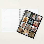 Trendiger Monogramm-Foto-Collage-Kalender Planer (Anzeige)