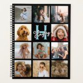 Trendiger Monogramm-Foto-Collage-Kalender Planer (Vorderseite)