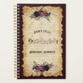 Trendiger Musiker Cello-Probenplaner Notizbuch Planer (Vorderseite)