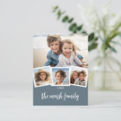 Trendiger Name für ein Fotocollagen-Script Postkarte (Stehend Vorderseite)