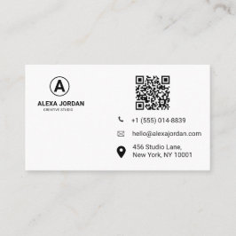 Trendiger Pastell-Wasserfarbspritzer QR-Code Visitenkarte