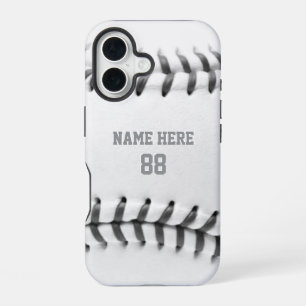 Trendiger personalisierter Baseball-Name und -Numm iPhone 16 Hülle