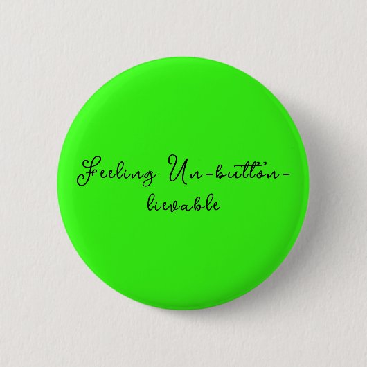 Trendiger personalisierter Kreis in Neon-Grün Button (Vorderseite)