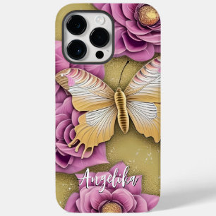 Trendiger personalisierter Name Schmetterling Case-Mate iPhone 14 Pro Max Hülle