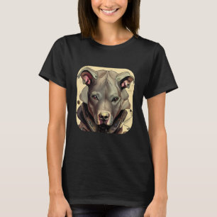 Trendiger Pitbull Hund 3 T-Shirt