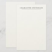 Trendiger professioneller einfacher minimalistisch briefpapier (Vorne/Hinten)