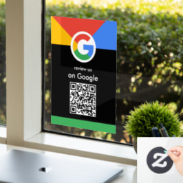Trendiger professioneller Scan-to-Review Google-QR Fensteraufkleber