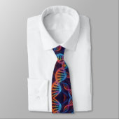 Trendiger Regenbogen-Doppelhelix-DNA-Schlips Krawatte (Gebunden)