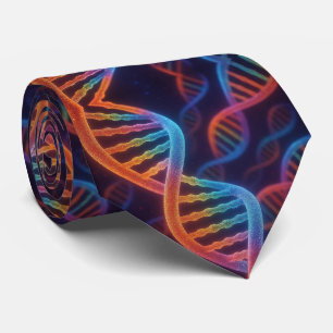 Trendiger Regenbogen-Doppelhelix-DNA-Schlips Krawatte