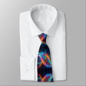 Trendiger Regenbogen-Doppelhelix-DNA-Schlips Krawatte (Gebunden)