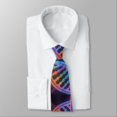 Trendiger Regenbogen-Doppelhelix-DNA-Schlips  Krawatte (Gebunden)