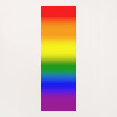 Trendiger Regenbogen-Gradienten-Schriftname Yogamatte (Rückseite)
