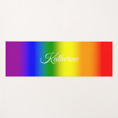 Trendiger Regenbogen-Gradienten-Schriftname Yogamatte (Vorderseite (Horizontal))
