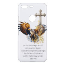 Trendiger religiöser Adler Goldschwert Beige Kreuz