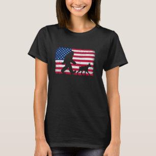 Trendiger Retro Dobermann Pinscher 4. Juli Amerika T-Shirt