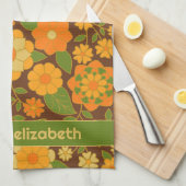 Trendiger Retro-Muster-Individuelle Name Geschirrtuch (Viertel Falte)