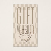 Trendiger Retro-Neutral-Beige-Spa-Salon-Geschenkgu (Vorderseite)