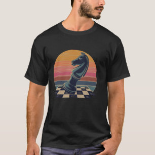 Trendiger Retro-Vintage-Schachfigurenliebhaber T-Shirt