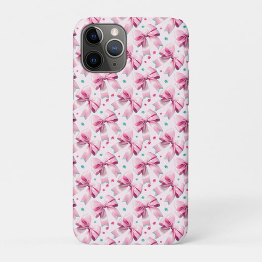 Trendiger rosa Coquette-Schleifenmuster mit süßem Case-Mate iPhone Hülle (Rückseite)