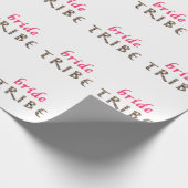 trendiger, rosa Goldbride-Stammespatter Geschenkpapier (Ecke)