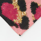 Trendiger rosa Leopard-Fleck Gepard-Tier-Muster Fleecedecke (Ecke)