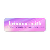 Trendiger rosa lila pastellfarbener Gradient Absen (Vorne)