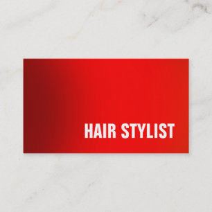 Trendiger roter professioneller moderner Friseur Visitenkarte