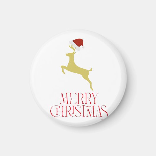 Trendiger roter Weihnachtsdruck Magnet (Vorne)