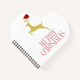 Trendiger roter Weihnachtsdruck  Notizblock