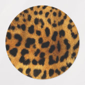 trendiger, schicker Tiermuster brauner Leopardendr Etiketten (Design 2)