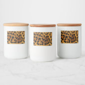 trendiger, schicker Tiermuster brauner Leopardendr Lebensmitteletikett (Flaschen)