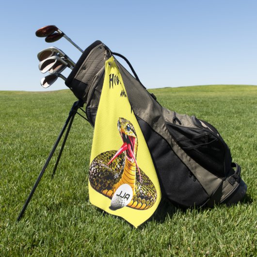 Trendiger Schlangen-Spaß Golfhandtuch (Gras)