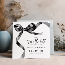Trendiger schwarzer Bogen Abschluss Save The Date